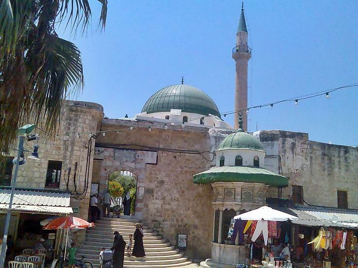 El-Jazar Mosque in the center of the old city of Acre.