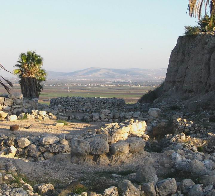 View of the round altar in Megiddo, the lowest level in the temple area