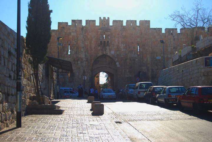 Lions gate - view from the east, outside the city walls