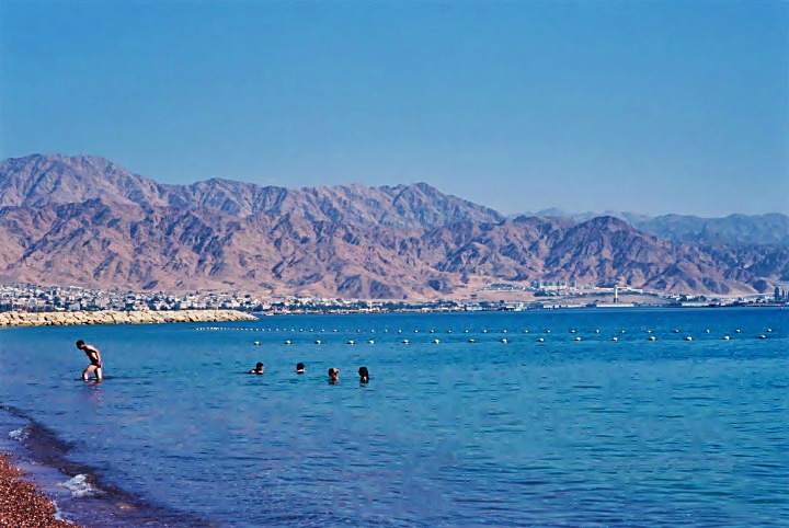 Eilat - view of the bay of Eilat/Aqaba