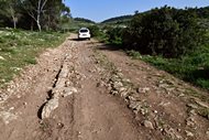 Roman road near Ibilin in the lower Galilee