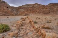 Qumran aqueduct on the western side of the settlement