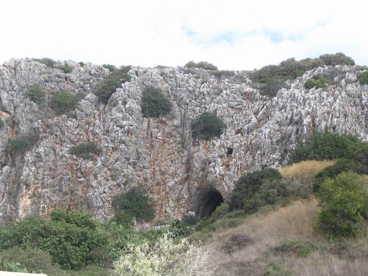 The Tanur cave in the cluster of Carmel caves.
