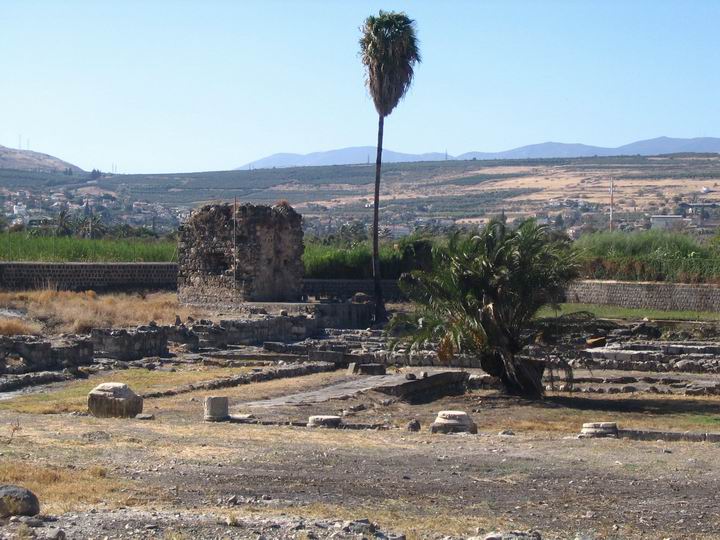 Walled area of Migdal at the south-east side. The new Migdal is in the background.