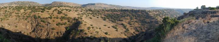 Panoramic view of the Yehudiye valley, as seen from the village.
