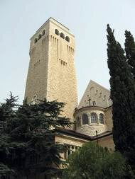 The tower of the church of Augusta Victoria, Jerusalem