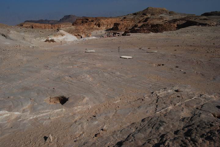 Timna: miners shafts holes