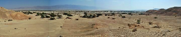 Panoramic view of the Yotvata fort - looking east.