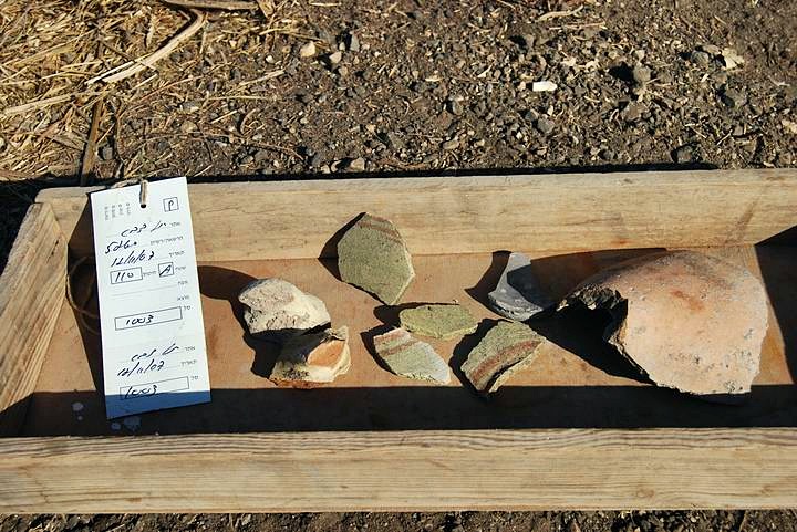 Ceramics found in the excavations