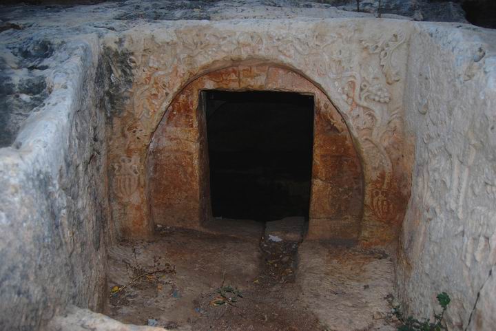 Facade of burial cave.