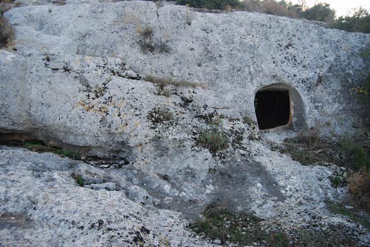 Manot: ancient tomb north-east to the site