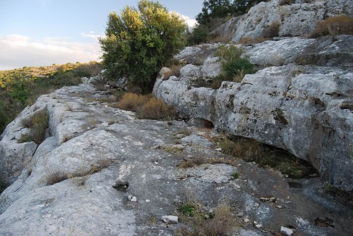 Manot: ancient quarry north-east to the site