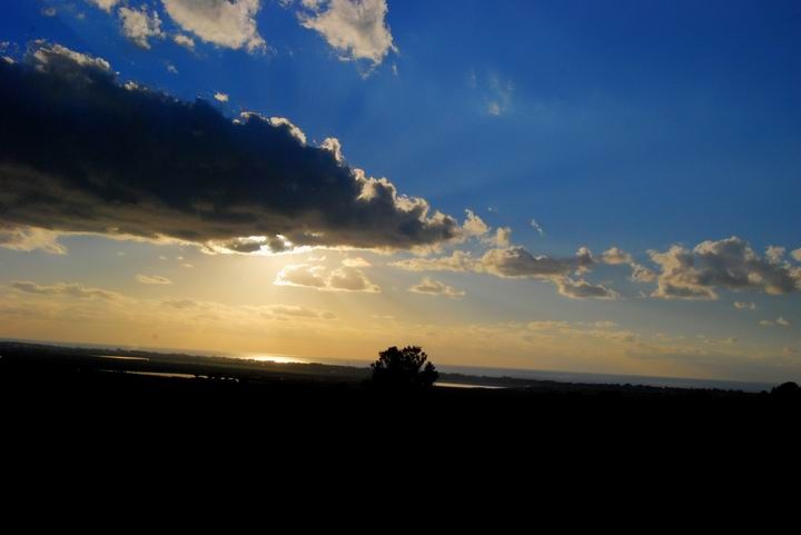 Sunset view from Khirbet Suggar