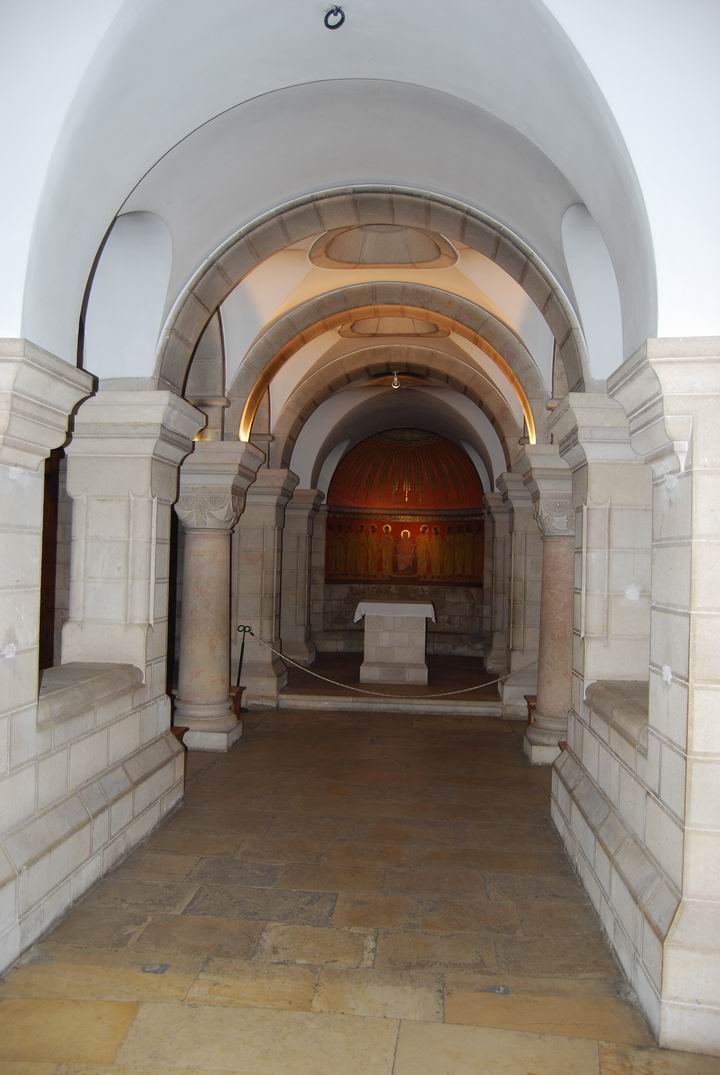 Dormition Abbey, mount Zion: the crypt