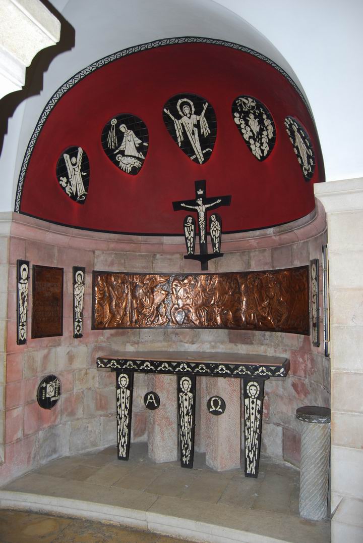 Dormition Abbey, mount Zion: the crypt