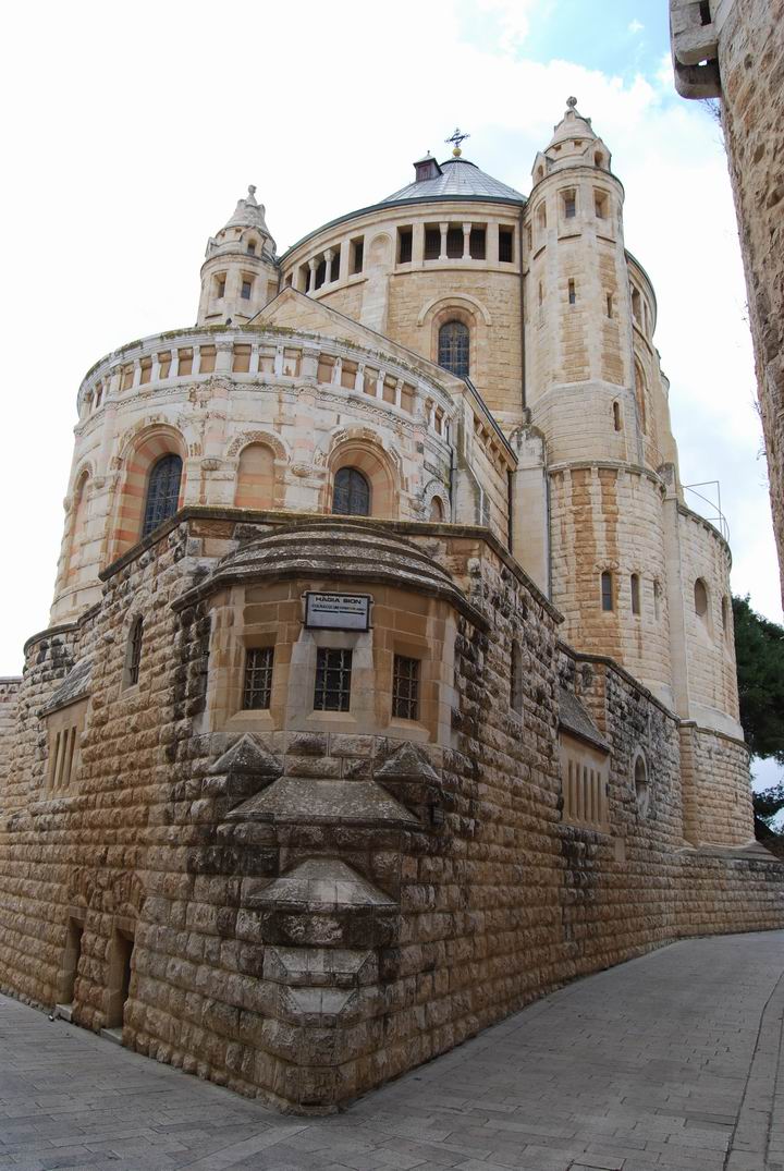 Dormition Abbey, mount Zion: view from the north-east