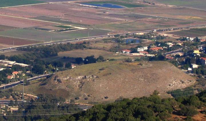 View of Tell Yokneam from the Carmel