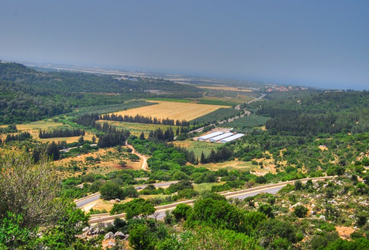 View from the road to Adamit - towards the west