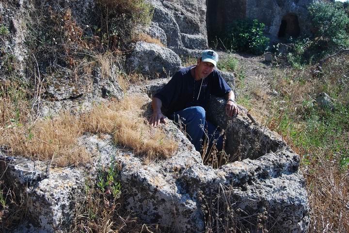 Box tomb on south hill