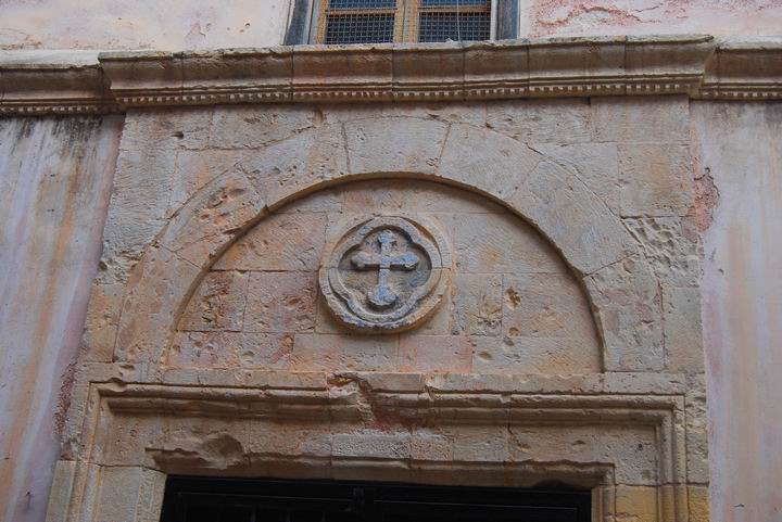 St George Church, Acre: entrance on the west side