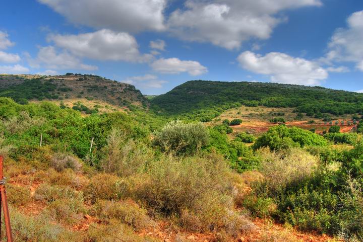 View of Khirbet Bilton, south-east to Beit Uriya