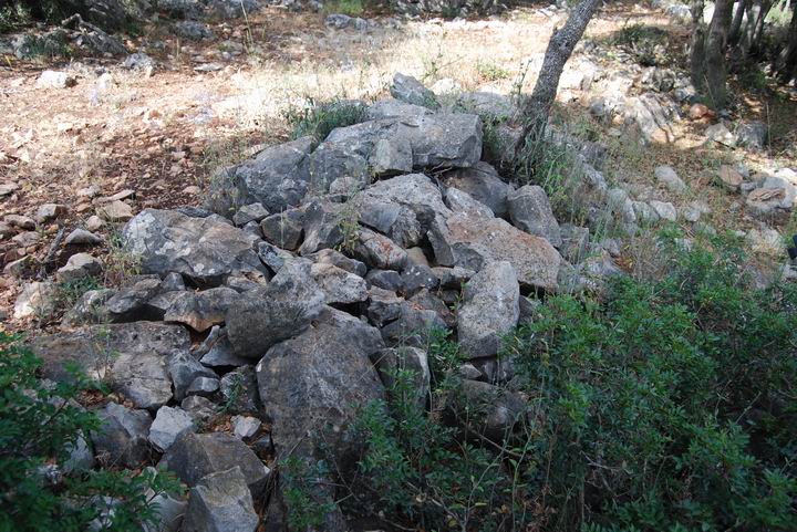 South wall around Khirbet Beit Uriya 