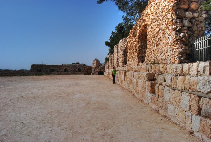 Afek in the Sharon: view inside the fortress towards north