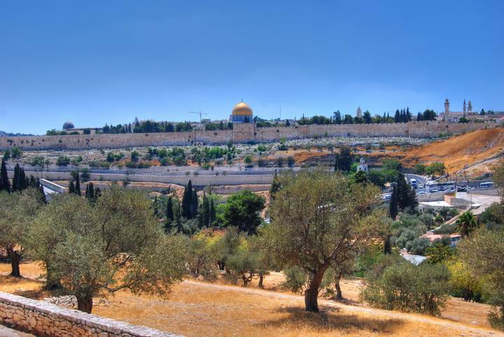 View from mount of Olives towards the old city
