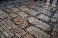 Roman street on the corner of via Dolorosa and El Wad (Hagai) st