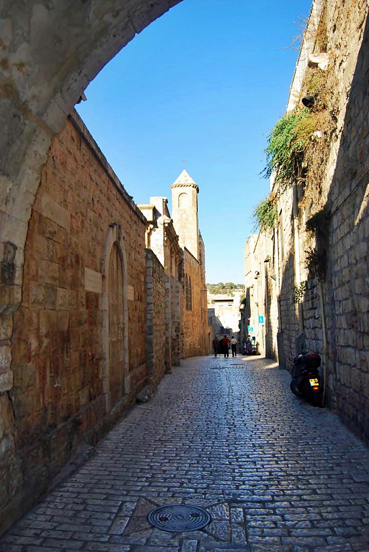 Via Dolorosa - the monastery is on the left side