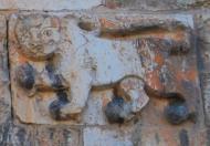 Lions' gate on the eastern walls of Jerusalem - one of the lions