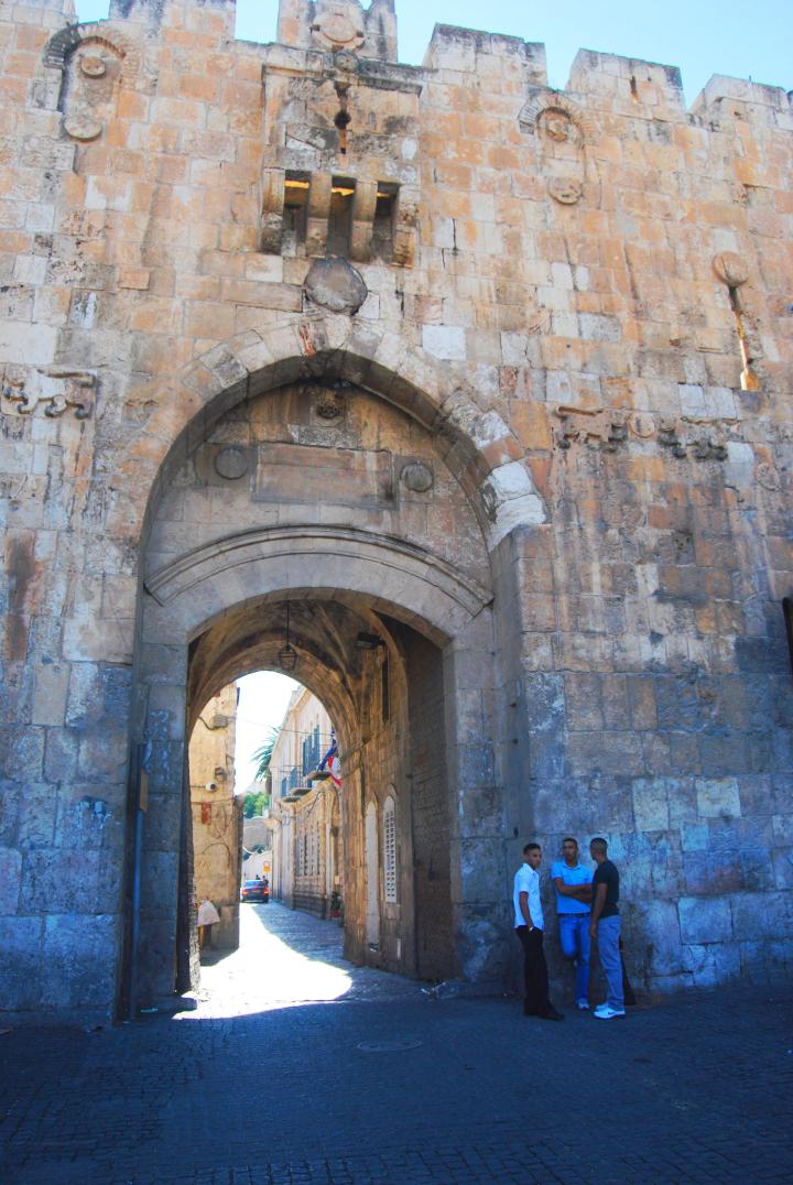 Lions gate - view from the east, outside the city walls