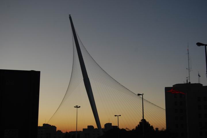 Bridge of strings - "David's harp" - dusk view from the east