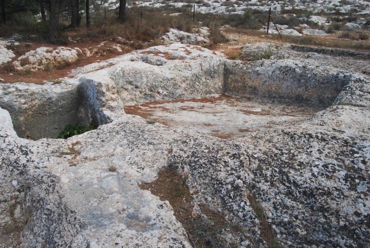 Emmaus winepress - foothills of Hasmonean fortress