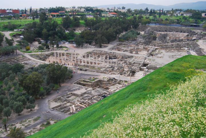 Tell Beit She'an: view towards south-east