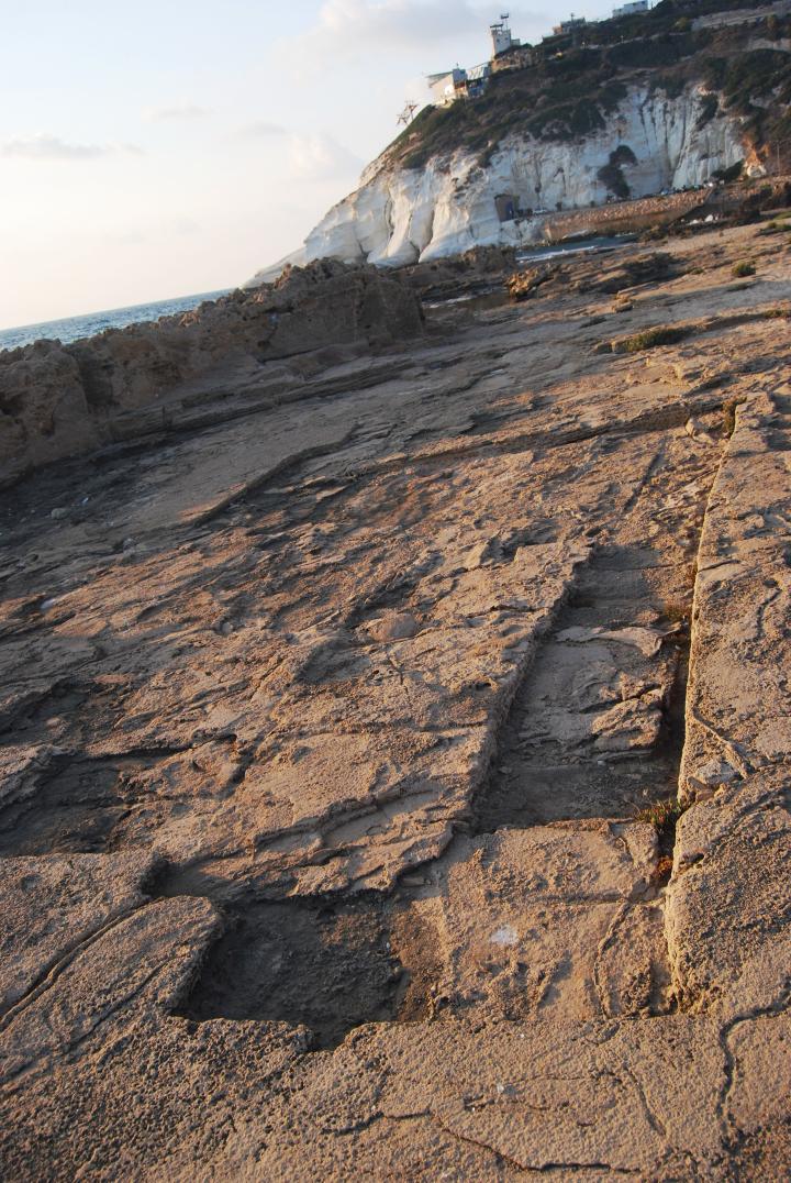 Rock cutting south of Rosh Hanikra