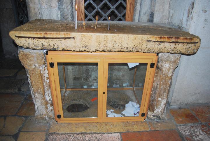 Holes under the altar