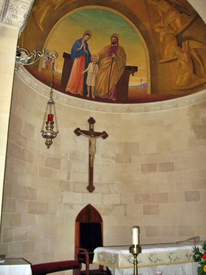 Inside the Church of St Joseph in Nazareth.