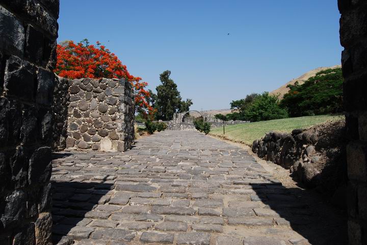 General view of ruins of Kursi, on the east side of Sea of Galilee.