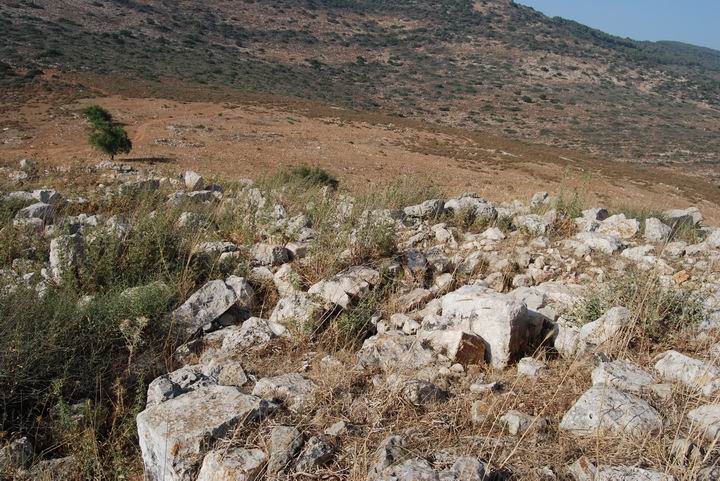 A north-west view of Khirbet Cana.