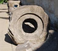 Beit Yerach aqueduct - modular units on display in Yardenit