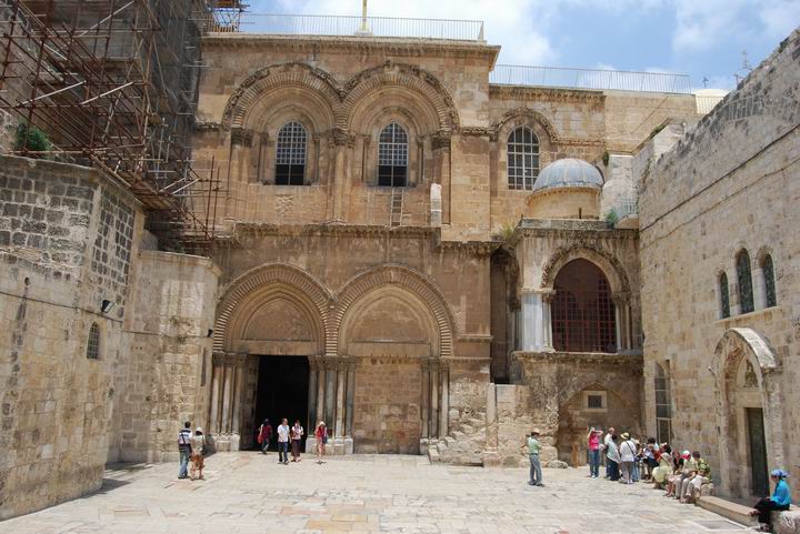 Entrance to the Church of Holy Sepulcher, Jerusalem.