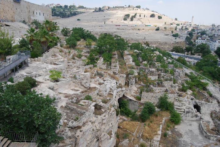 View of the Ophel - the south-east side of the temple.