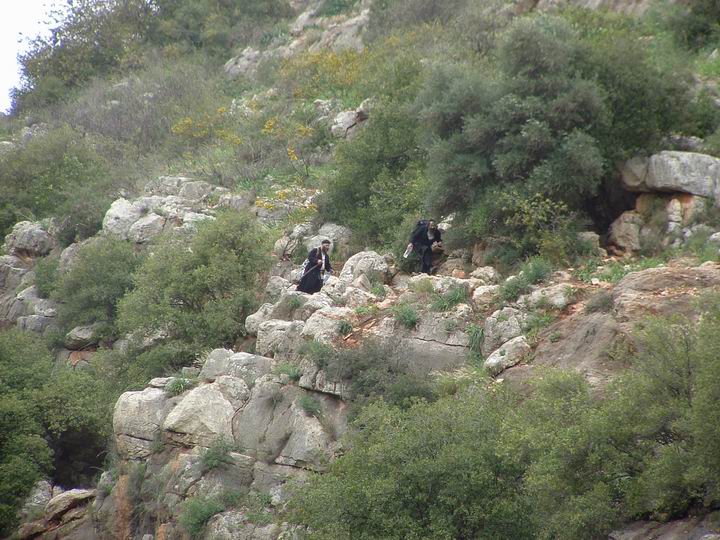 Hassidim on Hike - near Zefat