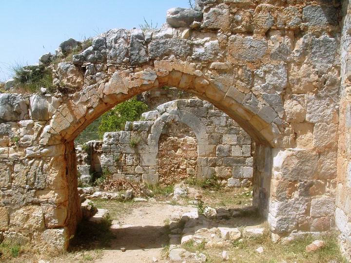 Eastern section of Montfort; remains of church, living quarters, workshops.