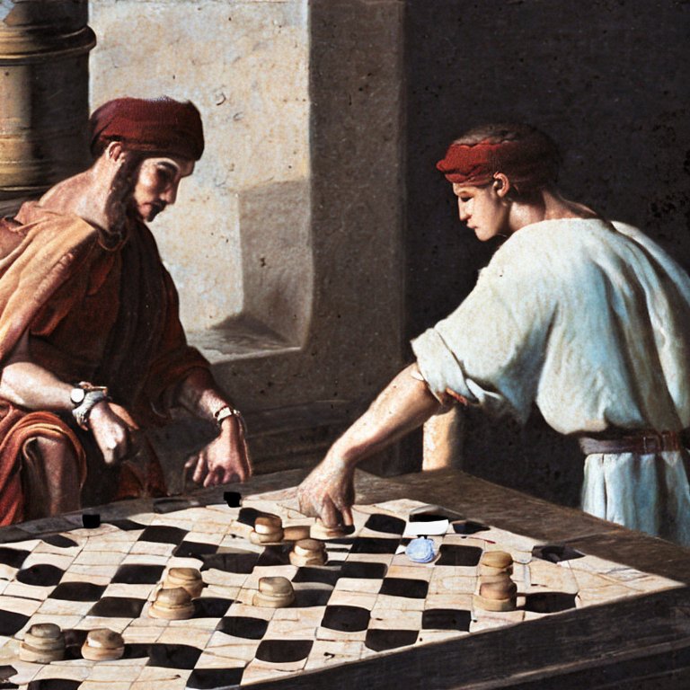 a detailed drawing of a chess player, Stable Diffusion